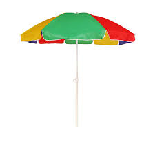 Зонт пляжный с наклоном d=200 см + стойка d=22/25 мм разноцветный