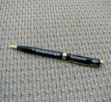 Ручка черная металлическая с гравировкой Балаково