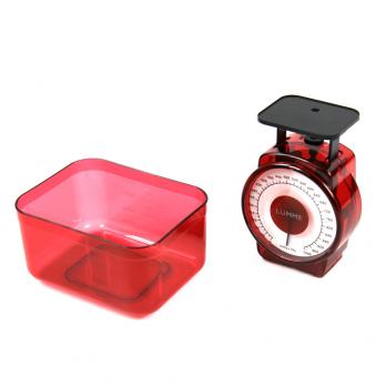 Весы кухонные 1 кг механические красные (арт. HS-3004M)