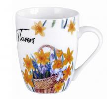 Кружка чайная 360 мл Flowers фарфор (арт. ПС0050-40)