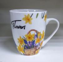 Кружка чайная 360 мл Flowers фарфор (арт. ПС0050-40)
