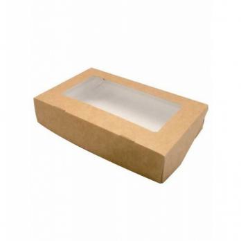 Одноразовая коробка 20x12x4 см с окном (1 шт.)