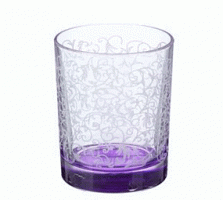 Стаканы 250 мл Лиана гравировка фиолетовый (набор 6 шт.)