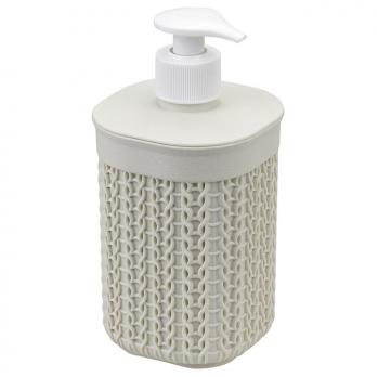Диспенсер для жидкого мыла Вязание белый ротанг (арт. М2239)