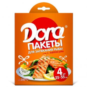 Пакеты для запекания рыбы 25x55 см Dora с завязками (4 шт.)