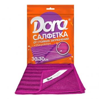 Салфетка микрофибра 30x30 см Dora от стойких загрязнений (1 шт.)