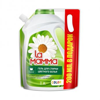 Гель для стирки цветного белья Ла Мамма (мягкая упаковка) (1,0 л)