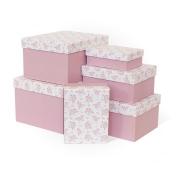 Коробка подарочная 15x11x5 см розовые цветочки (арт. Д10103П.068)