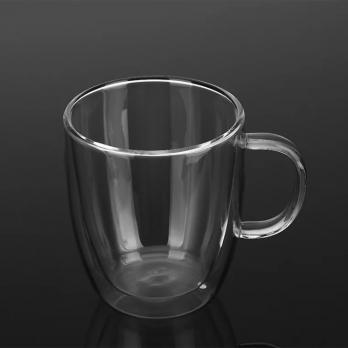 Чашка стеклянная 300 мл с двойными стенками (арт. TC-G022)