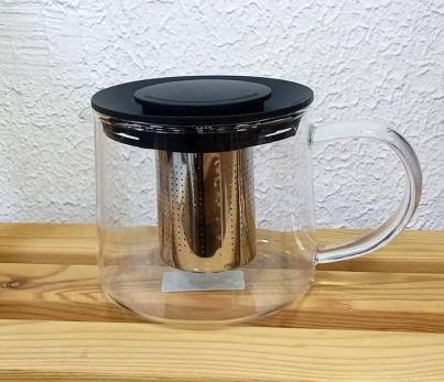 Чайник стеклянный 0,6 л Тесо сито из нержавеющей стали (арт. TC-303)