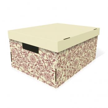 Коробка для хранения 37x28x18 см Цветущий шиповник (арт. Д20104/№2)