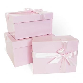 Коробка подарочная 19x15x9 см Бант розовый глянец (арт. Д10103П.271)