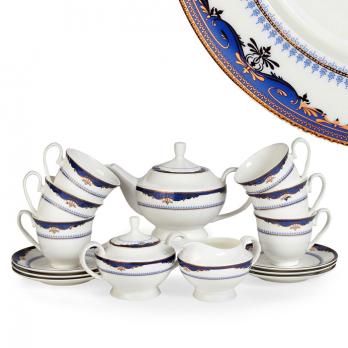 Набор чайный 15 предметов Jewel Лазурит(костяной фарфор) (арт. ПКТ15150)