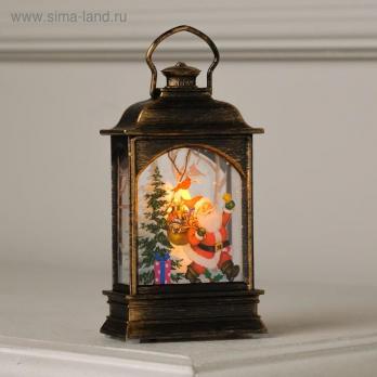 Фигура световая Фонарь бронза Дед Мороз 13x7x3,5 см (арт. 4843943)