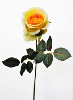 Цветок Роза одиночная желтая h=70 см