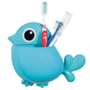 Подставка для зубных щеток на присосках Птичка
