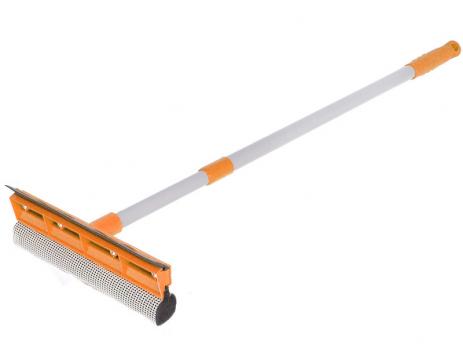 Щетка для окон 25 см с телескопической ручкой 95 см оранжевая