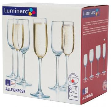 Фужеры для шампанского 175 мл Luminarc Allegresse (набор 6 шт.)