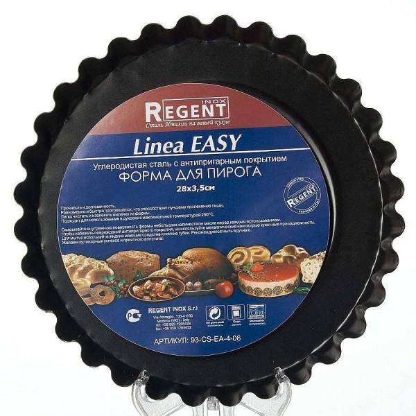 Покрытие easy. Форма easy для пирога 28х7см. Regent inox форма для выпечки 28х28. Форма для пирога 30х5см linea easy. Форма для пирога Regent inox.