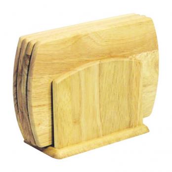 Доска деревянная набор для завтрака овальная (5 шт.)