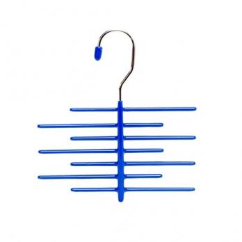 Вешалка металл/ПВХ для галстуков синяя (арт. AHS811)