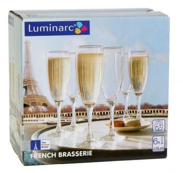 Фужеры для шампанского 170 мл French BrasserieLuminarc (набор 6 шт.)