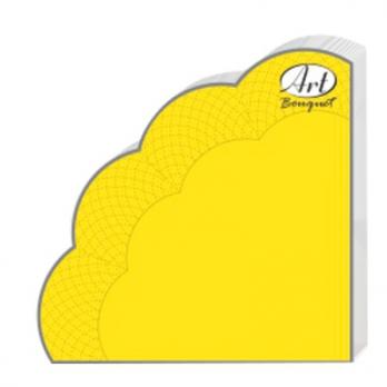 Салфетки Рондо 3 слоя d=32 см желтые (12 шт.)
