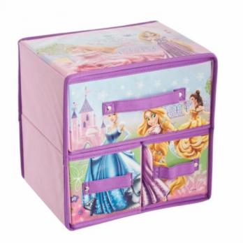 Коробка для хранения 30x25x30 см Принцессы с ящиками