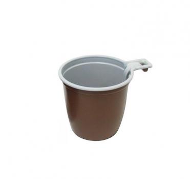 Одноразовая чашка для кофе 200 мл коричневая (1 шт.)