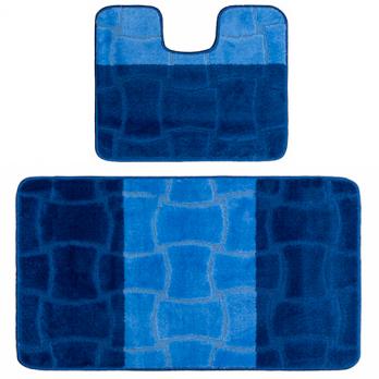 Комплект ковриков 60x100 см multicolor максимус темно-синий (2 шт.)