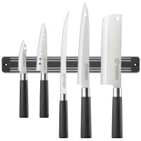Ножи Borner Asia (набор 5 предметов) (нож разделочный 21 см + топорик разделочный 17 см + нож для тонкой нарезки 20 см + нож универсальный 15 см + нож для чистки 8 см + магнитный держатель 30 см)