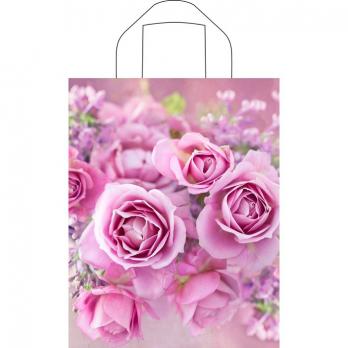Пакет с петлевой ручкой 28x35 см цветы/мини-джип/розовая сова (1 шт.)