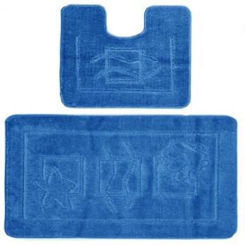 Комплект ковриков 50x80 см Confetti Maximus голубой (2 шт.)